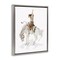 Stupell Industries Cowgirl on Rearing Horse Floater Framed Canvas Wall Art Design by Cindy Jacobs